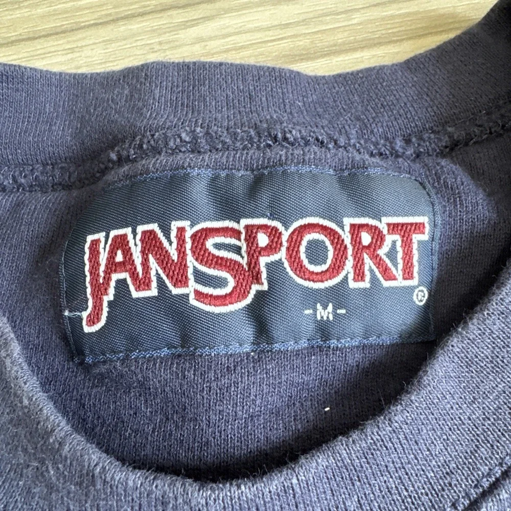 Vintage JanSport Ole Miss Rebels Crewneck Sweatshirt Navy Blue Mens Sz Medium